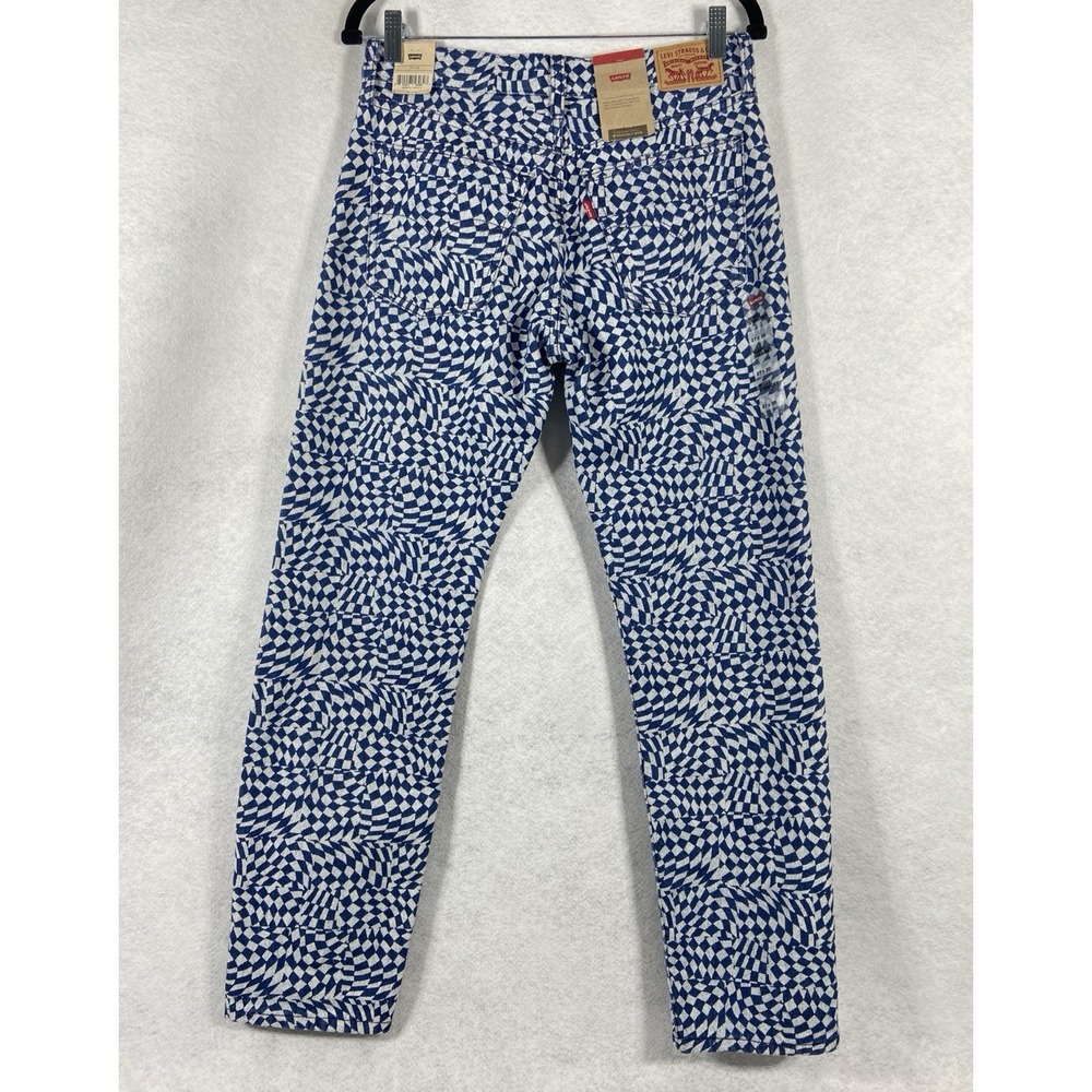 Levi's Jeans Women's 27x30 Blue Mid Rise Straight Denim Geometric New - Picture 4 of 13
